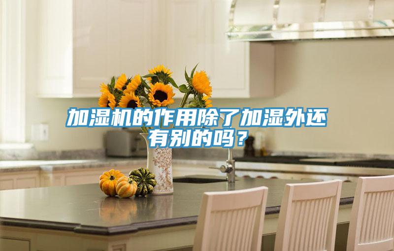 加濕機的作用除了加濕外還有別的嗎？
