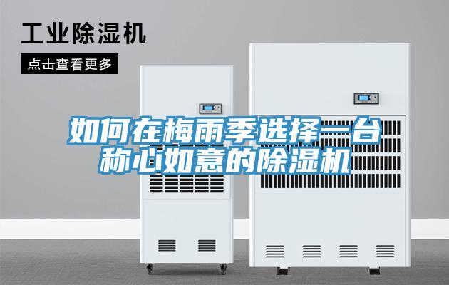 如何在梅雨季選擇一台稱心如意的91看片网站