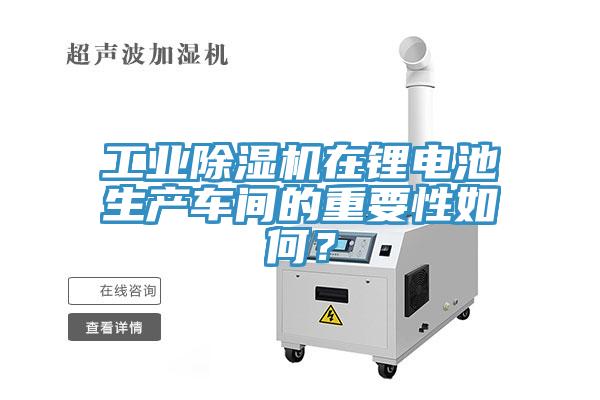 工業91看片网站在鋰電池生產車間的重要性如何？