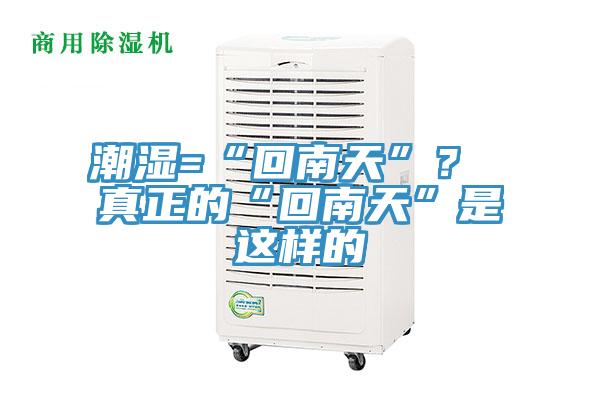 潮濕=“回南天”？ 真正的“回南天”是這樣的