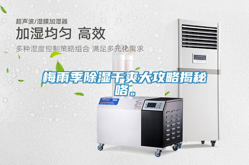 梅雨季除濕幹爽大攻略揭秘咯。