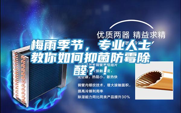梅雨季節，專業人士教你如何抑菌防黴除醛？！