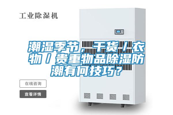 潮濕季節，幹貨／衣物／貴重物品除濕防潮有何技巧？