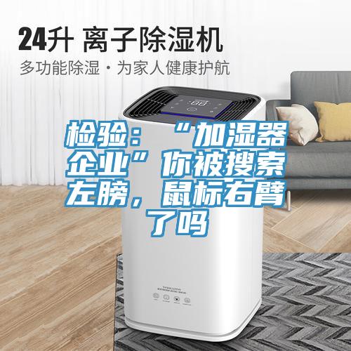 檢驗：“加濕器企業”你被搜索左膀，鼠標右臂了嗎