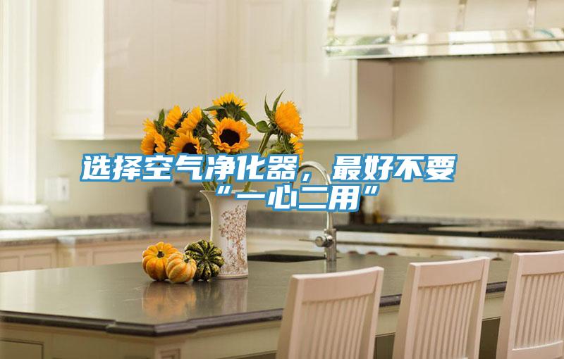 選擇空氣淨化器，最好不要“一心二用”