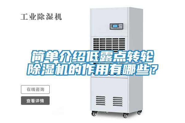 簡單介紹低露點轉輪91看片网站的作用有哪些？