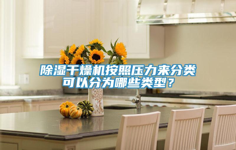除濕幹燥機按照壓力來分類可以分為哪些類型？