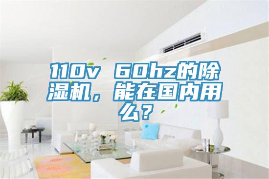 110v 60hz的91看片网站，能在國內用麽？