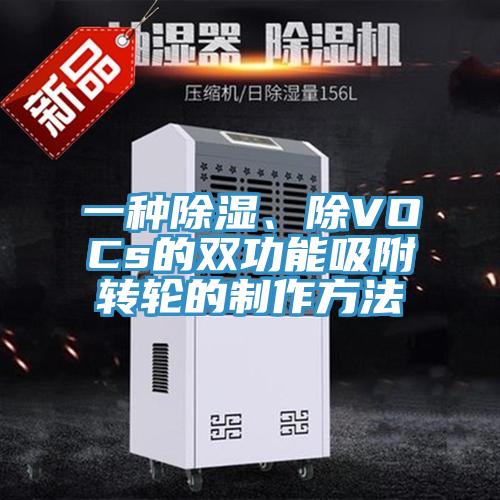 一種除濕、除VOCs的雙功能吸附轉輪的製作方法