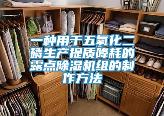 一種用於五氧化二磷生產提質降耗的露點91看片网站組的製作方法