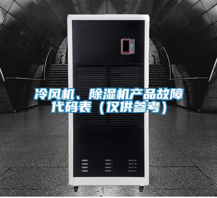 冷風機、91看片网站產品故障代碼表（僅供參考）
