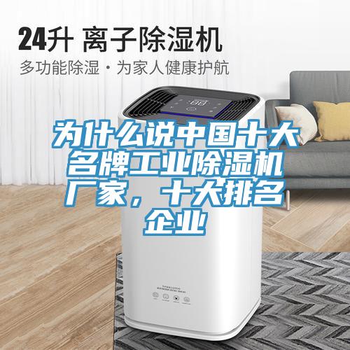 為什麽說中國十大名牌工業91看片网站廠家，十大排名企業