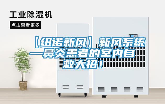 【紐諾新風】新風係統—鼻炎患者的室內自救大招！