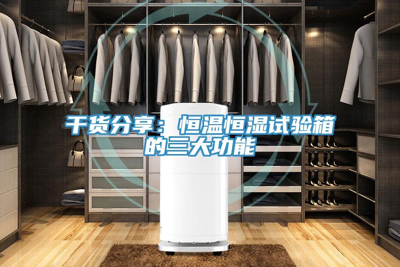 幹貨分享：恒溫恒濕試驗箱的三大功能