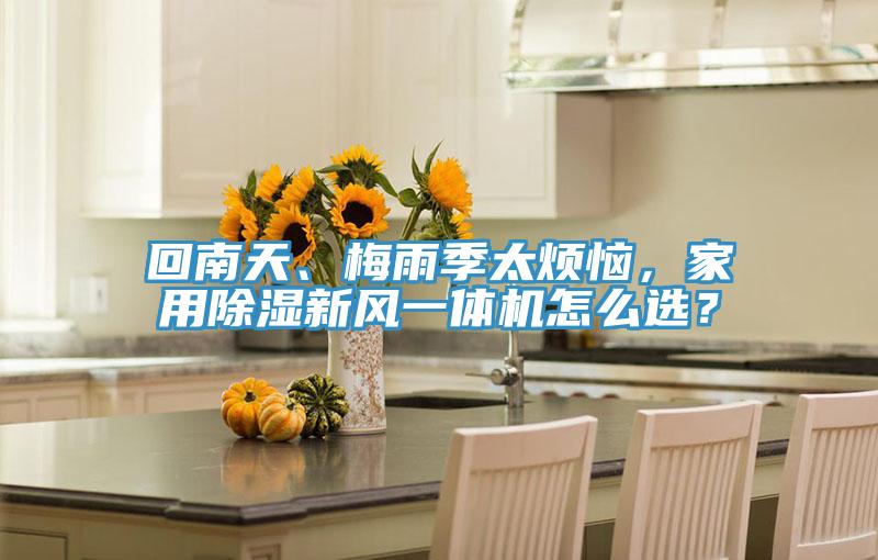 回南天、梅雨季太煩惱，家用除濕新風一體機怎麽選？