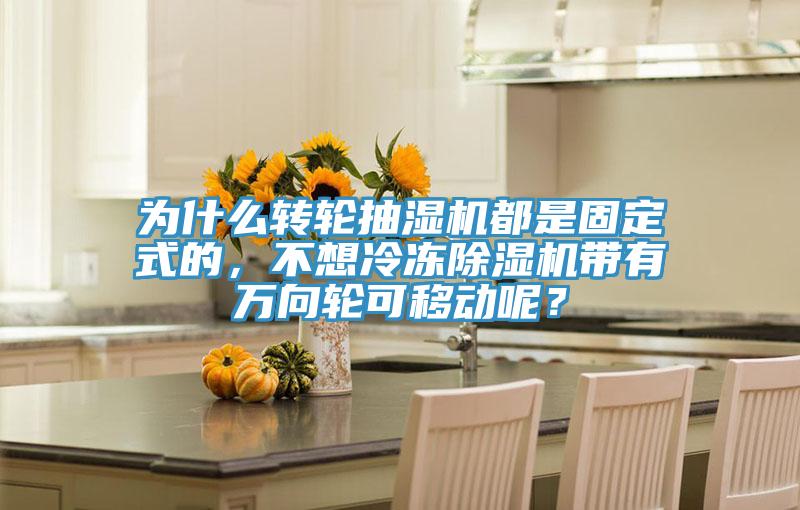 為什麽轉輪抽濕機都是固定式的，不想冷凍91看片网站帶有萬向輪可移動呢？