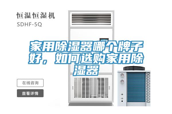 家用除濕器哪個牌子好，如何選購家用除濕器