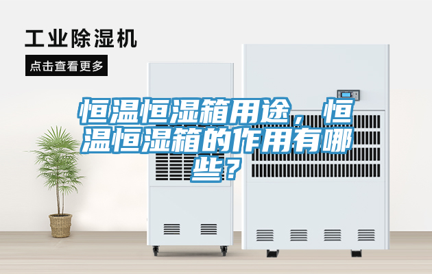 恒溫恒濕箱用途，恒溫恒濕箱的作用有哪些？