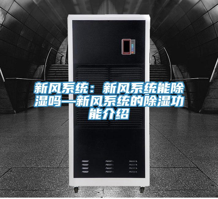 新風係統：新風係統能除濕嗎—新風係統的除濕功能介紹