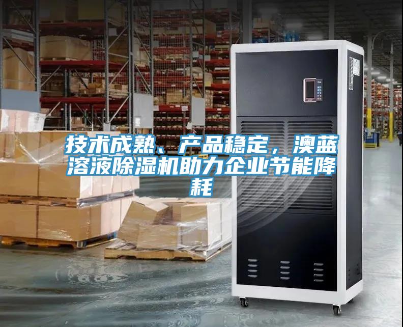 技術成熟、產品穩定，澳藍溶液91看片网站助力企業節能降耗