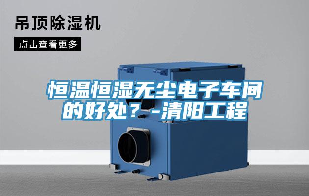 恒溫恒濕無塵電子車間的好處？-清陽工程