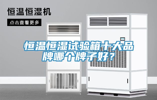 恒溫恒濕試驗箱十大品牌哪個牌子好？