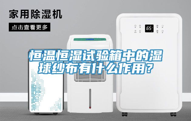 恒溫恒濕試驗箱中的濕球紗布有什麽作用？