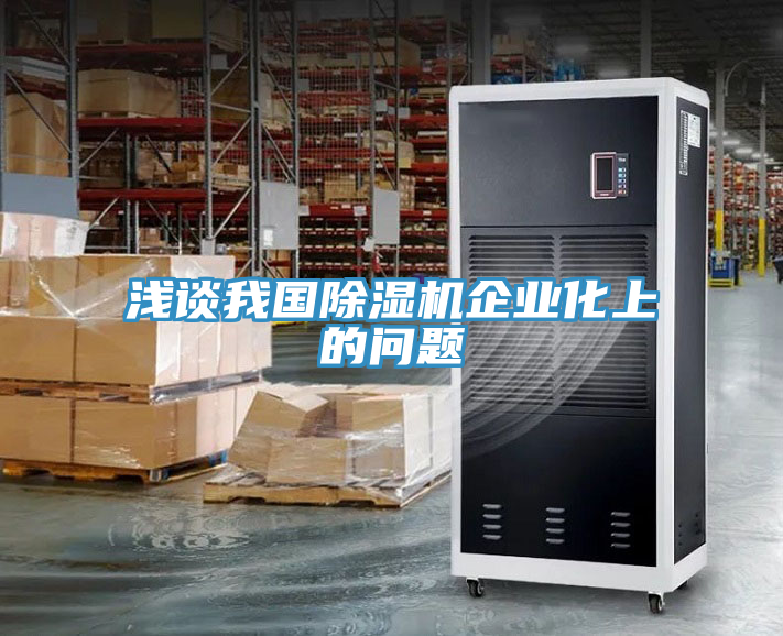 淺談我國91看片网站企業化上的問題