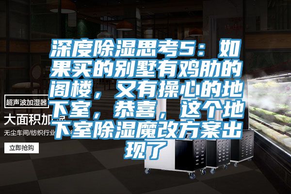 深度除濕思考5：如果買的別墅有雞肋的閣樓，又有操心的地下室，恭喜，這個地下室除濕魔改方案出現了