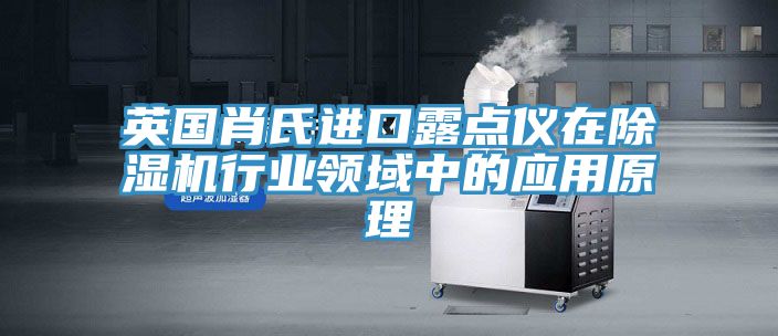 英國肖氏進口露點儀在91看片网站行業領域中的應用原理