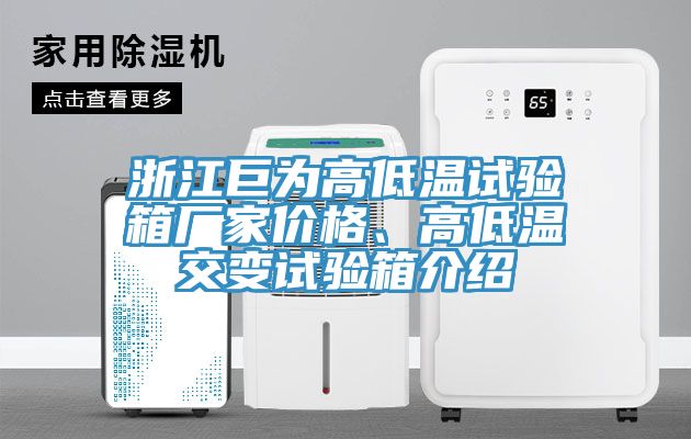 浙江巨為高低溫試驗箱廠家價格、高低溫交變試驗箱介紹
