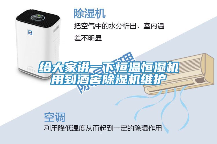 給大家講一下恒溫恒濕機用到酒窖91看片网站維護